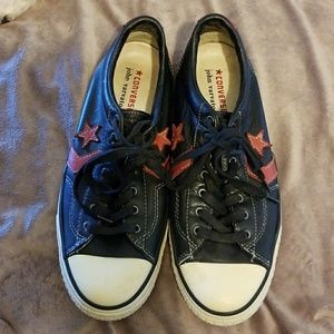 Converse John Varvatos star black/red leather 10.5